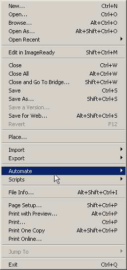 Photoshop | File Menu